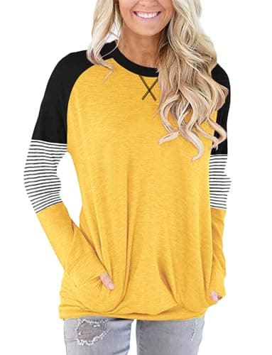 Women's Casual Loose Fit Printed Pocket Shirts