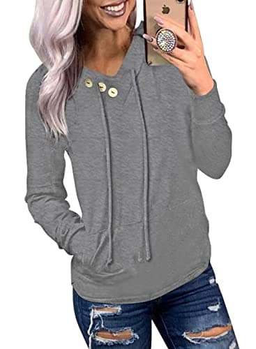 Dokotoo Women's Casual Long Sleeve Hoodies With Pockets