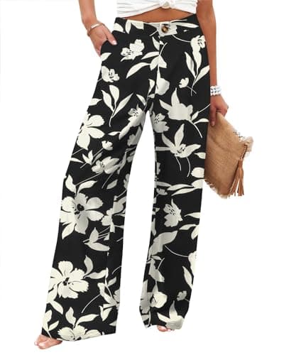 Women's High Waist Wide Leg Business Trousers