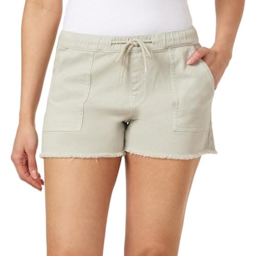 WallFlower Women's Insta Stretch Denim Jogger Shorts Juniors Mid-Rise