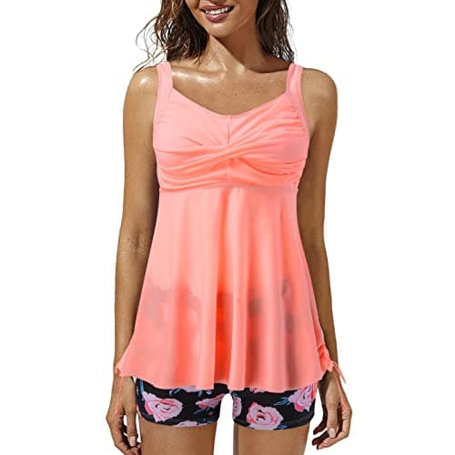 LCMTWX Tummy Control Solid Color Swimsuit for Women