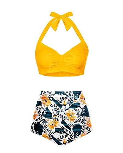 Women's High Waisted Bikini Set with Tummy Control