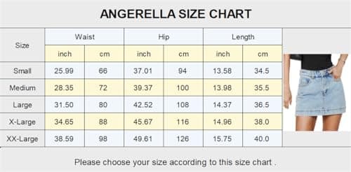 Angerella Denim Mini Cargo Skirt for Women