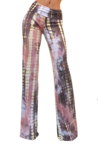 Vivicastle Women's USA Fold-Over High-Waist Wide Leg Pants