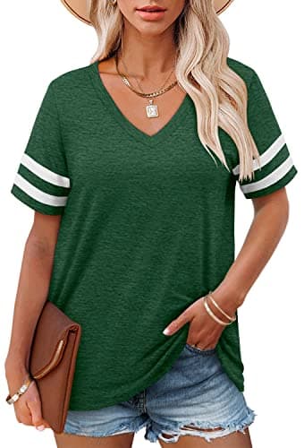 Angerella Women's Casual V-Neck Summer Tunic Tops