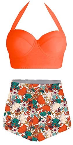 AMOURRI High-Waisted Vintage Swimsuit for Women