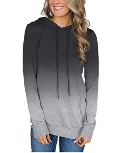Women's Casual Hooded Sweatshirt with Pockets by Barlver
