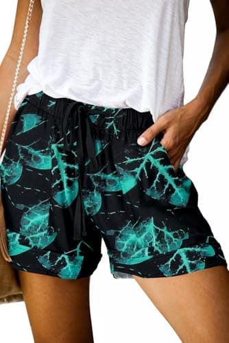 Queen Plus Women's Casual Elastic Waist Shorts with Pocket