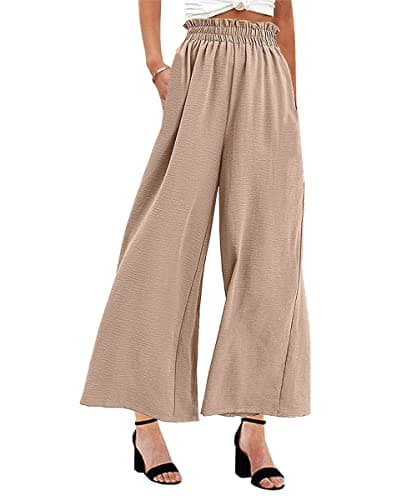 Women's High Waist Wide Leg Palazzo Pants