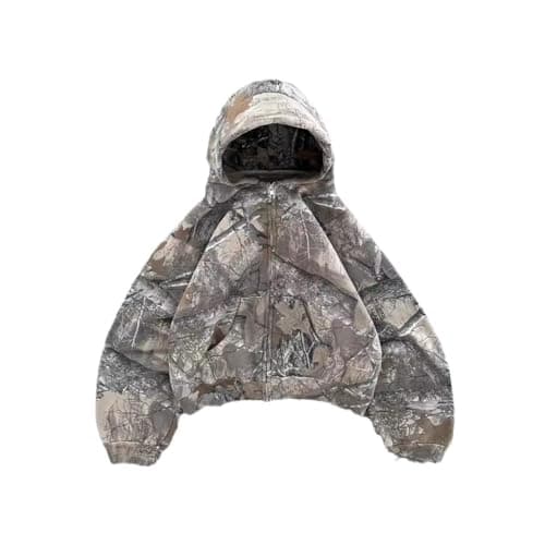 Pooyikoi Women's Oversized Camo Leopard Print Hoodie Sweatshirt