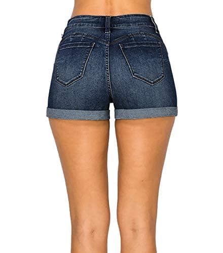 WAX JEAN High-Waisted Sustainable Denim Shorts - REPREVE I Love You