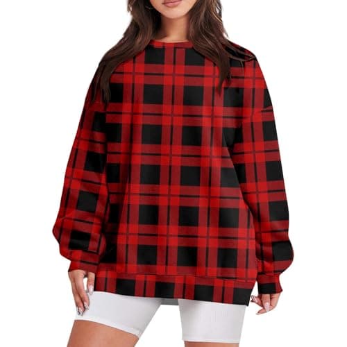 GOFULY Oversized Camo Pullover Sweatshirt for Women