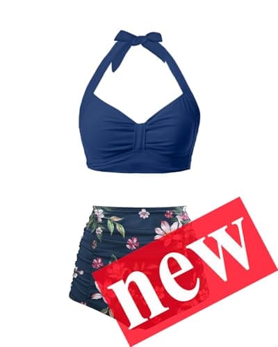 Women's High Waisted Bikini Set with Tummy Control