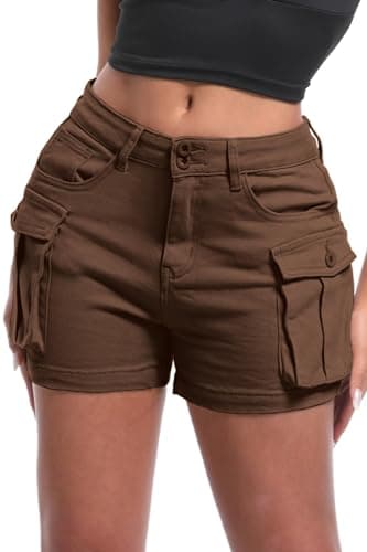 ELLEVEN Y2K Mini High-Waisted Slim-Fitted Jean Shorts