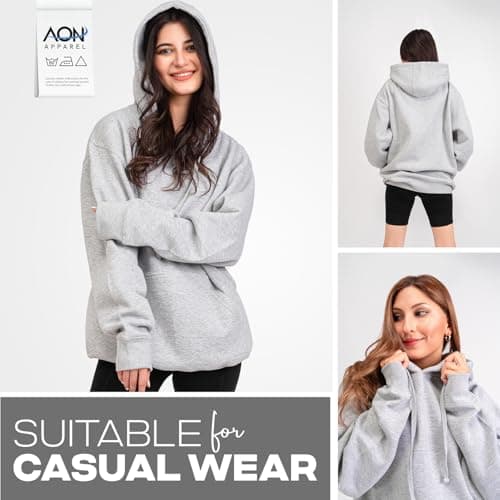 Stylish Aon Women's Oversized Hoodie | High Cotton Blend | Extra Breathability | Modern Fit