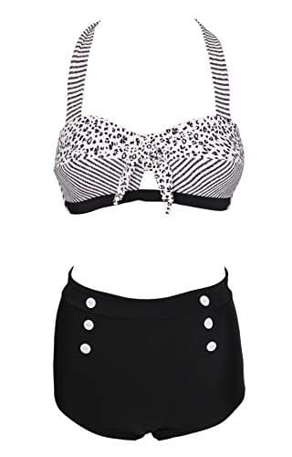 Retro Vintage Bikini Swimsuit for Women Plus Size