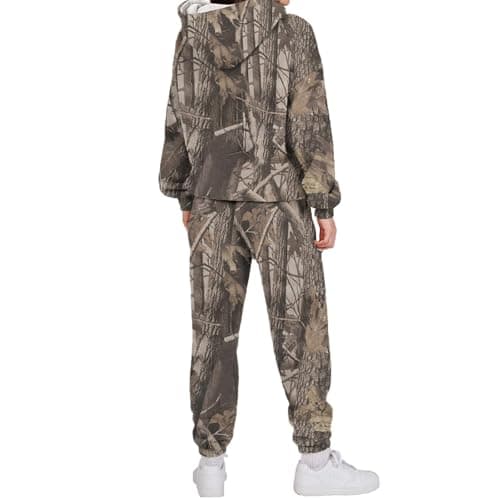 Weinexra Women's Camo Oversized Hoodie & Pants Set