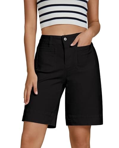 Luvamia High-Waisted Bermuda Shorts for Women