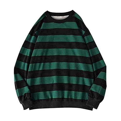 2024 Fall Fashion Plus Size Women's Striped Sweatshirt