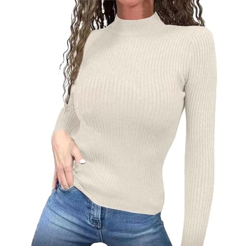Stretchy Women's Long Sleeve Fitted Knit Top
