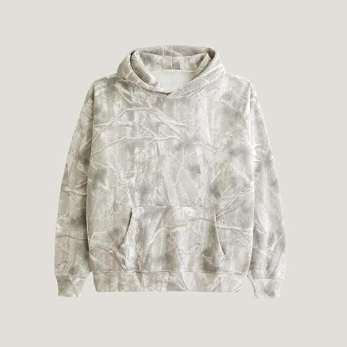 Weinexra Women's Camo Maple Leaf Print Oversized Hoodie Fleece Sweatshirt