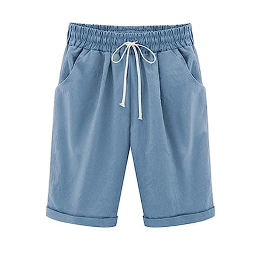 Plus Size Lightweight Bermuda Shorts for Women Trendy Beach Casual