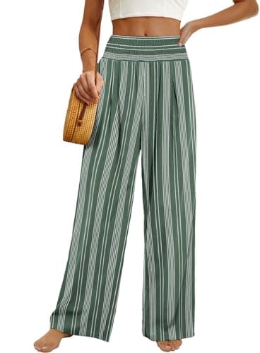Women's Summer Mix Cotton Linen Palazzo Pants