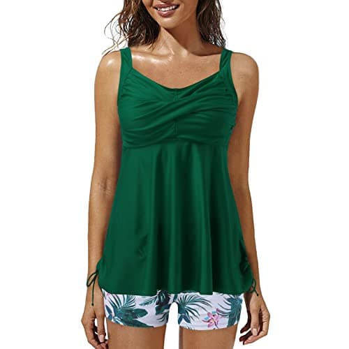 LCMTWX Tummy Control Solid Color Swimsuit for Women