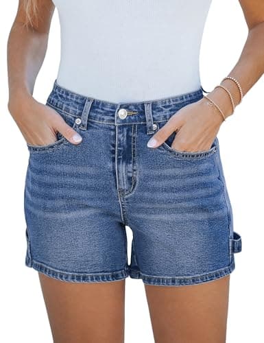 Luvamia Women's Trendy High Waisted Denim Shorts