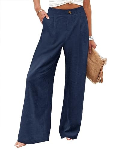 Women's High Waist Wide Leg Business Trousers