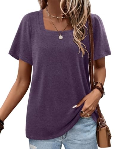 Angerella Women's Loose Fit Summer Short Sleeve Tops