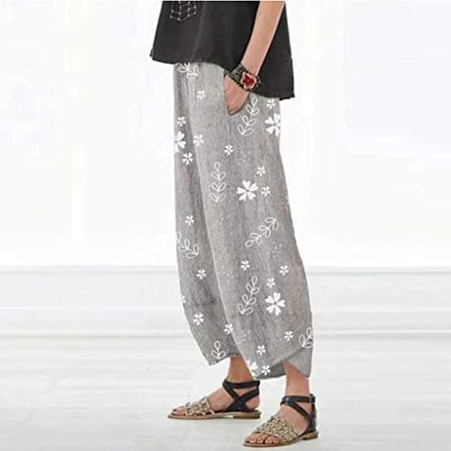 Elastic Waisted Comfortable Women's Crop Pants