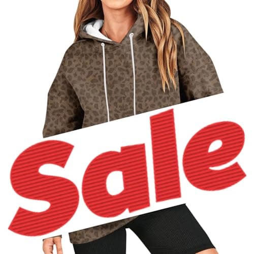 GOFULY Women's Oversized Camo Hoodie with Maple Leaf Print