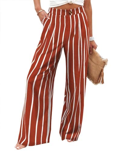 Women's High Waist Wide Leg Business Trousers