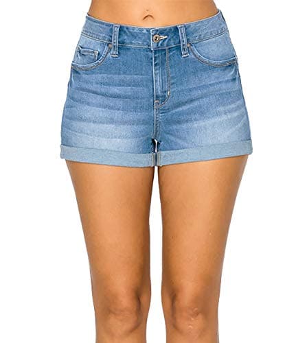 WAX JEAN High-Waisted Sustainable Denim Shorts - REPREVE I Love You