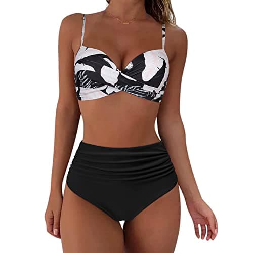 Women's Vintage Polka Dot High Waisted Swimsuit Set