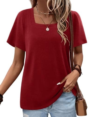 Angerella Women's Loose Fit Summer Short Sleeve Tops