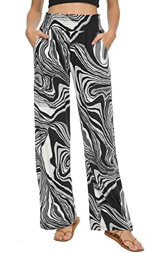 EEVASS Women's Casual Wide Leg Floral Lounge Pants