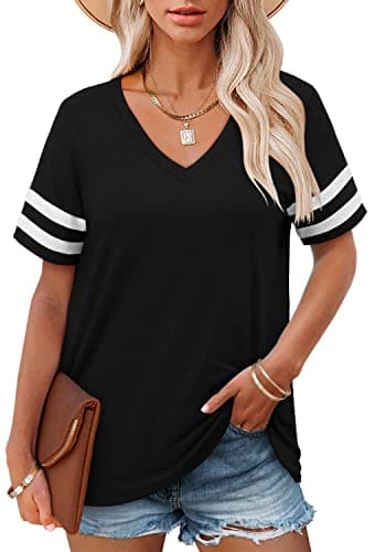 Angerella Women's Casual V-Neck Summer Tunic Tops