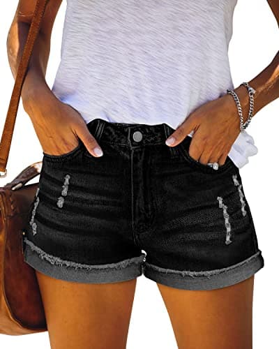Women's Angerella Ripped Denim Shorts