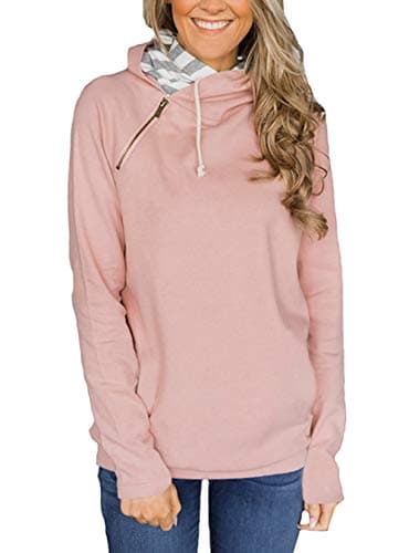 Women's Casual Hooded Sweatshirt with Pockets by Barlver