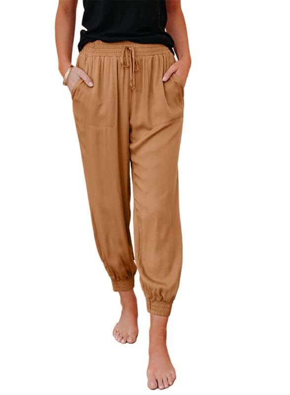 Dokotoo Women's Soft Casual Elastic Waist Jogger Pants with Pockets