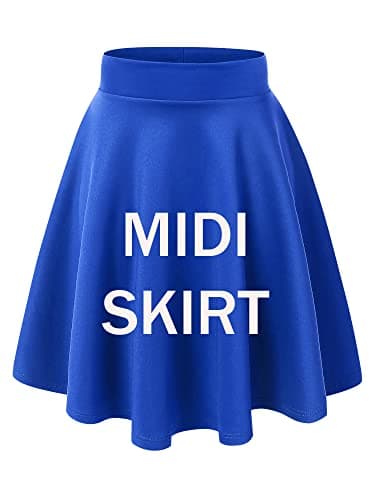 Women's Stretchy Flared Mini Skater Skirt XS-3XL Plus Size