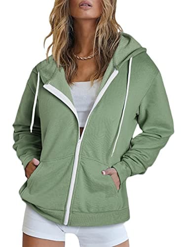 Women's Full Zip Hoodie Sweatshirt Coat with Pockets