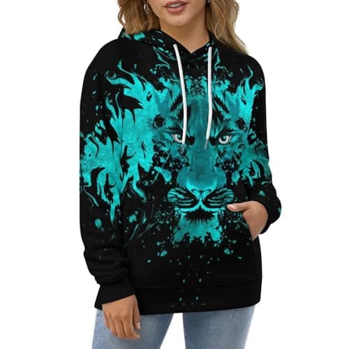 Anger Tiger Hoodies for Men 3D Print Pullover Sweatshirt