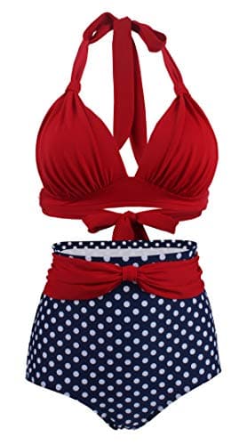 Retro Vintage Bikini Swimsuit for Women Plus Size