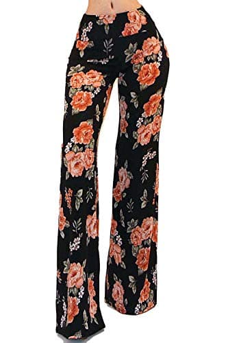 Vivicastle Women's USA Fold-Over High-Waist Wide Leg Pants