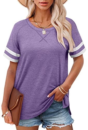 Angerella Women's Casual V-Neck Summer Tunic Tops