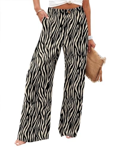 Women's High Waist Wide Leg Business Trousers