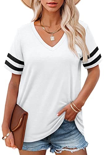 Angerella Women's Casual V-Neck Summer Tunic Tops